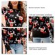 thumbnail image 2 of Jersey de Navidad para mujer, suéter con cuello redondo, manga larga, franjas de diferente Color, suéter informal de Navidad para fiesta en casa A1049 M, 2 of 8