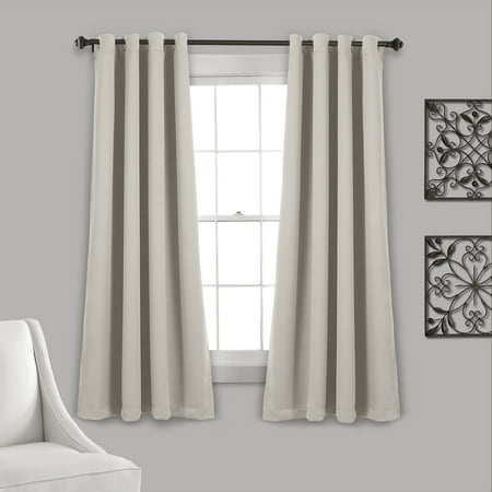 Home Boutique Insulated Grommet Blackout Curtain Panels Wheat Pair Set 52x63