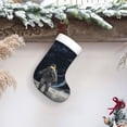 thumbnail image 5 of Cauagu Astronaut Standing In The Moon for Christmas Stockings,1-Pack Large Xmas Stocking Holiday and Farmhouse Stocking Fit for Christmas Holiday Party Decoration(17.7*11 Inch), 5 of 7