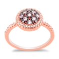 thumbnail image 1 of TheJewelryHut Bague Ronde en Argent Sterling avec Pavé Micro Rose, 1 of 1