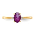 thumbnail image 5 of Primal Gold 14 Karat Yellow Gold Diamond and Rhodolite Garnet Birthstone Ring, 5 of 5