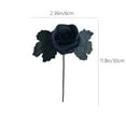 thumbnail image 3 of Cevemin Realistic 30cm Black Plastic Rose Halloween Home Decoration - Gothic Party, Indoor Festive Decor, Lightweight 12g Easy Storage, 3 of 6
