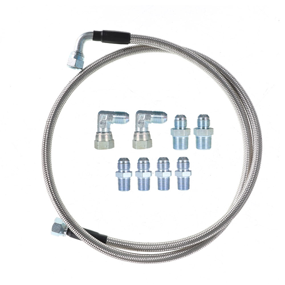 waltyotur 6AN Transmission Cooler Hoses Lines For TH350 700R4 TH400 4L60E 4L80E 52” Length