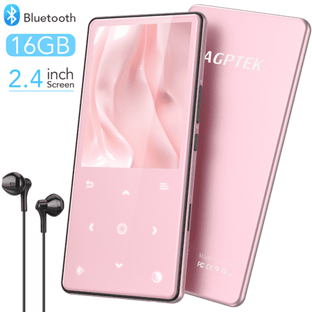 Sansa Pink Mp3 Player AGPTEK H9 MP3 Player with 2.4 inch Screen , 16GB Lossless Sound Music Player with 9 Touch Buttons and Built-in Speaker ()