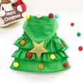 thumbnail image 5 of Dalrosia Cat Christmas Outfit Red Pet Cloak with Hat with Star and Pompoms Puppy Cape Clothes Xmas Tree Elf Costumes Party Pet Supplies Accessories for Small Dogs Cats Pet Santa Presents, 5 of 6