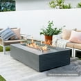 thumbnail image 4 of Elementi Plus Capetown Propane Fire Pit for Outside Outdoor Fire Pit Table Smokeless Firepit Concrete Rectangular Fire Table Patio Heater Fireplace 60000 BTUs - Slate Black, 55.9 x 31.9 Inches, 4 of 12