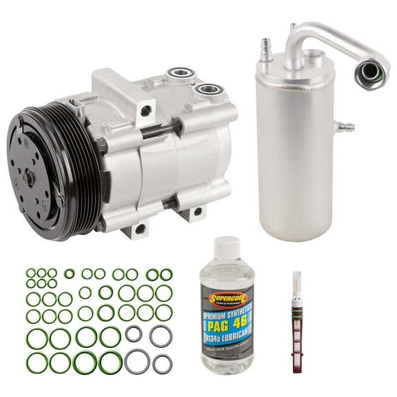 AC Compressor & A/C Kit For Ford F250 F350 F-250 F-350 Super Duty 5.4L V8 6.8L V10 Gas 2002 2003 2004 2005 2006 2007 - BuyAutoParts