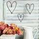 thumbnail image 4 of Fiudx Liquidación de ofertas flash 4 piezas de arte de pared de metal con diseño de amor, decoración para el hogar, sala de estar, dormitorio, colgante de pared cortado, 4 of 6
