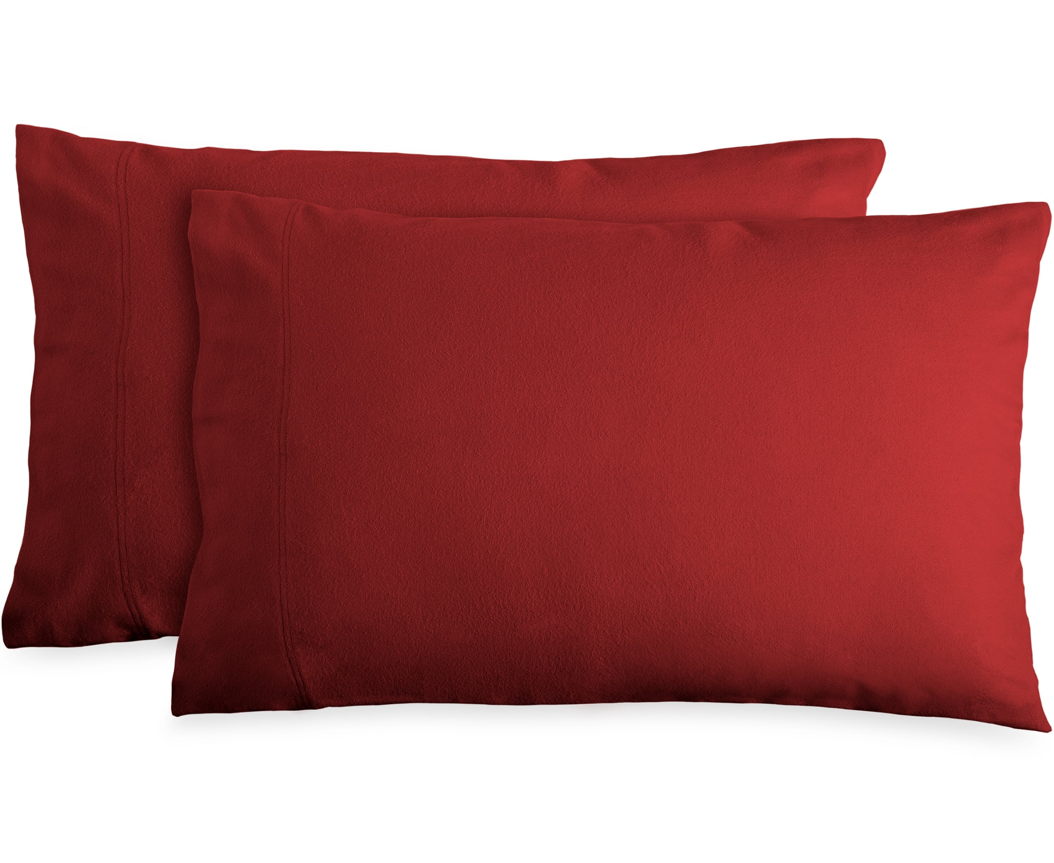 Bare Home 100% Cotton Flannel Deep Pocket 4-Piece Sheet Set with 2 Bonus Pillowcases (Cal King, Red)