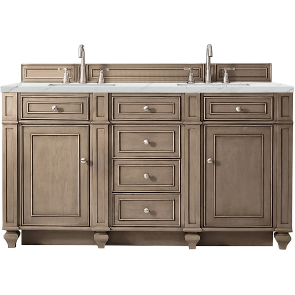 James Martin Vanities 157-V60d-3Enc Bristol 60" Free Standing Double Basin Vanity Set -