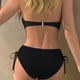 thumbnail image 4 of Conjunto de Bikini de Cintura Alta para las Mujeres Traje de Surf de Color Sólido con Almohadilla de Pecho Ropa de Playa Deportiva de Dos Piezas, 4 of 4