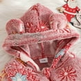 thumbnail image 6 of Staki Baby Girl Onesies Baby Snowsuit Hooded Romper Winter Outfits Girls Cartoon Bear Fleece Jumpsuit 0-3M,6M,9M,12M,15M(Red,12-15 Months), 6 of 7