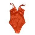 thumbnail image 4 of One Piece Swimsuit Tummy Control Bathing Suits for Women 2026 New Hot Mesh Swimsuit Mesh Hollow Solid Color Swimsuit Women, 4 of 5