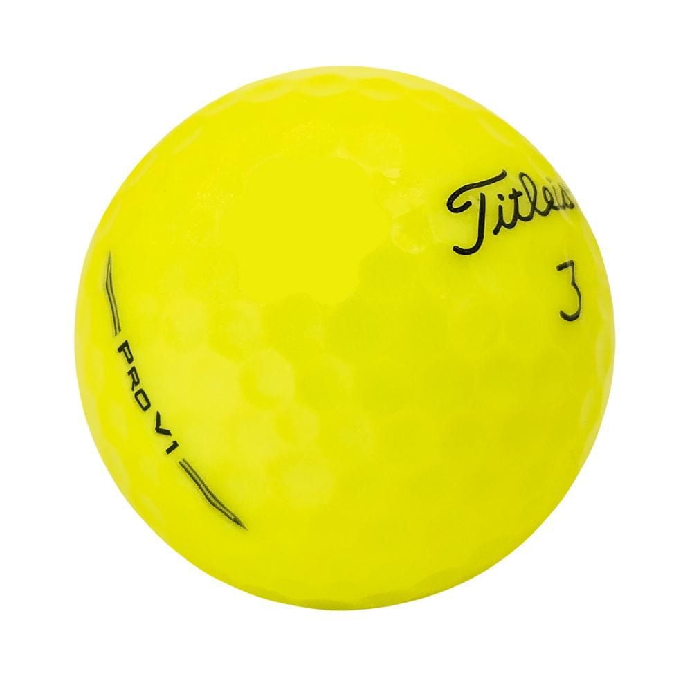 Mulligan - 36 Titleist Pro V1 2024 5A Mint Recycled Used Golf Balls, Yellow