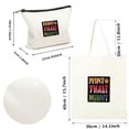 thumbnail image 3 of JEUXUS Canvas Tote Bag for Women Ibee x MTV - I Want My MTV Retro Tie Dye 2 Pack White, 3 of 7