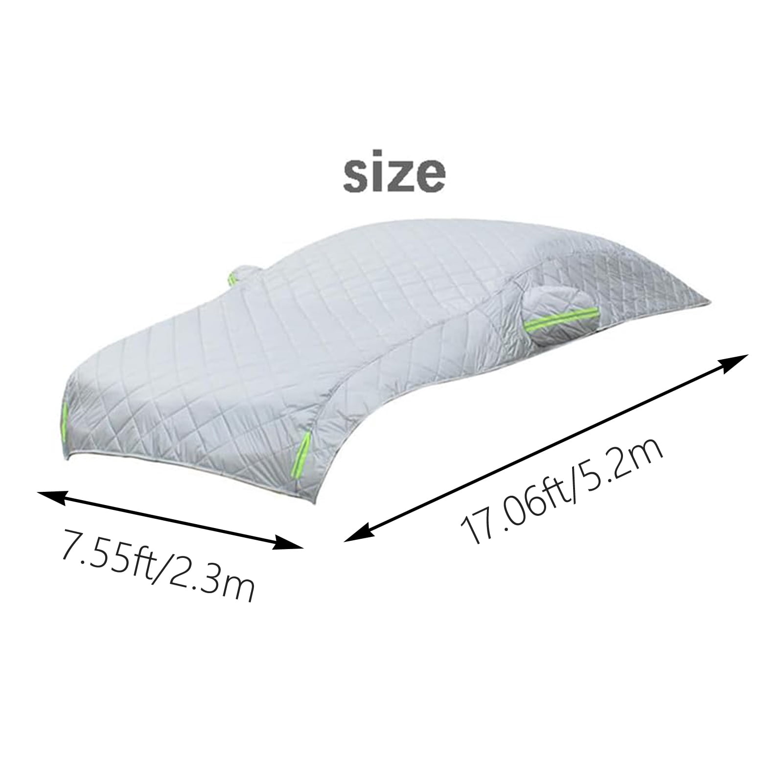 Multi-Layer Padded Hail Car Cover, Heavy Duty Sedan Protector With Reflective Strips For All Weather Conditions, All-Season Protection For Standard Sedans, Multi-Layer Padding To