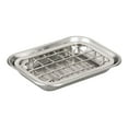 thumbnail image 7 of mDesign 2-Piece Bar Soap Dish Holder with Grate for Kitchen Sink, Brushed Chrome, 7 of 7