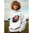 thumbnail image 4 of Cool American Football Print Boys Long Sleeve Hoodie, Stay Stylish And Cozy Sweatshirt - Perfect Spring Fall Winter Essential For Your Little Fashionista!, 4 of 10