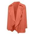 thumbnail image 2 of Niaviben Windbreaker for Women Womens Fall Jackets Lapel Coat Women's Casual Jackets Womens Winter Jacket Trench Coat Jacket for Women Orange 3XL, 2 of 6