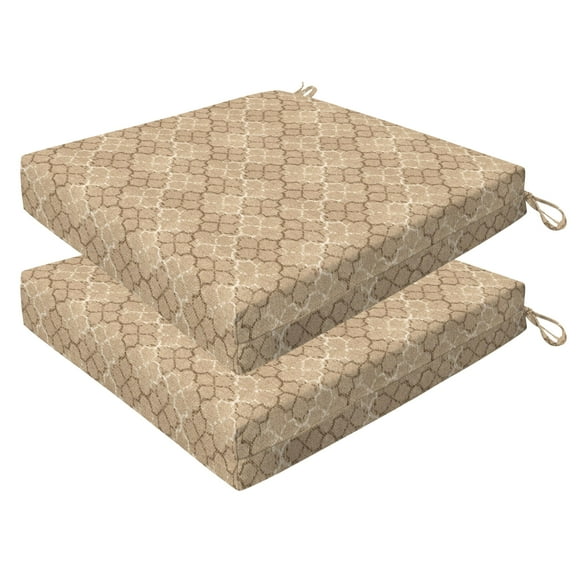 Honeycomb Outdoor Cushion Set 20"" x 20"", Courtyard Geo Dining Patio Cushions