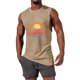 thumbnail image 1 of Camiseta sin mangas de cuello redondo para hombre, informal, a la moda, con estampado, deportiva, de poliéster, 1 of 5