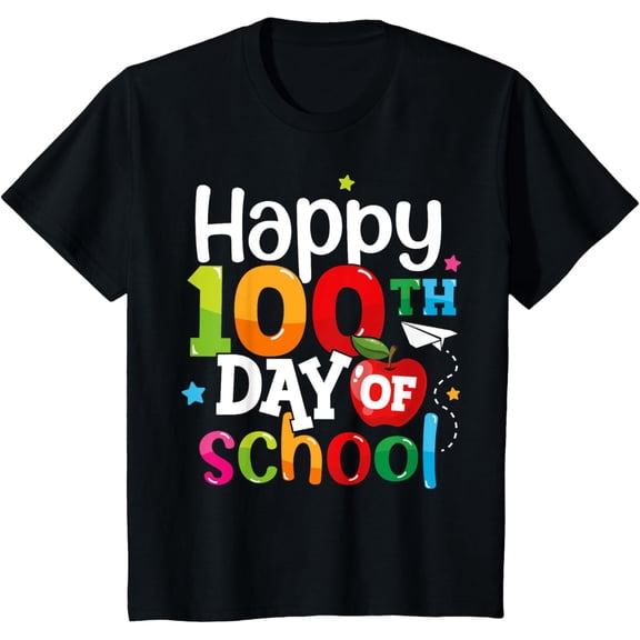 100 Days of School Teachers Kids Girls Boys Happy 100th Day T-Shirt