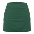 thumbnail image 3 of Iugvhana Womens Skorts with Pockets Lightweight Tummy Control Plus Size Skorts for Women High Waist Solid Color Athletic Sports Skirt Shorts Green#04 XXL, 3 of 5