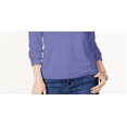 thumbnail image 3 of Karen Scott Women's Zip Back Mock Neck Sweater Purple Size Small, 3 of 3