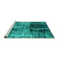 thumbnail image 2 of Ahgly Company Machine Washable Indoor Rectangle Abstract Turquoise Blue Modern Area Rugs, 4' x 6', 2 of 4
