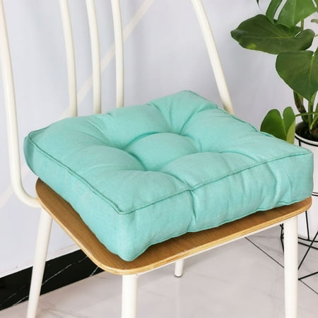 

DMDUOU Ergonomic 3D Solid Color Thickened Imitation Linen Cushion - High-Density Support and Removable Cover for Chair Car Seat and Wheelchair Sky Blue