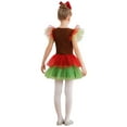 thumbnail image 2 of Aislor Girls Christmas Costume Fly Sleeves Ballet Dance Tutu Dress Stage Performance Brown 8, 2 of 7