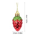 thumbnail image 3 of JWshufel 6 Pack Christmas Tree Strawberry Ornaments Indoor Decorations Hand Painted Unique Design for Holiday Gifts and Tree Decor 1.6in Red, 3 of 8