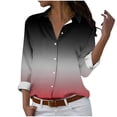 thumbnail image 7 of Nmnitkp Cartigan Light and Comfortable Womens Round Neck 3/4 Sleeve Tops Button Stria T-Shirts Solid Loose Cute Tunic Tee Blouses, 7 of 7