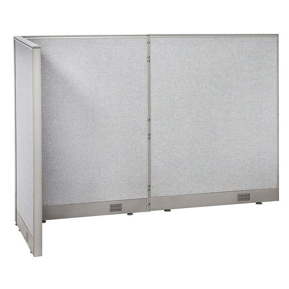 GOF L-shaped Freestanding Partition 30"D x 72"W x 48"H, Office Room Divider, Privacy Screen, Workstation Cubicle