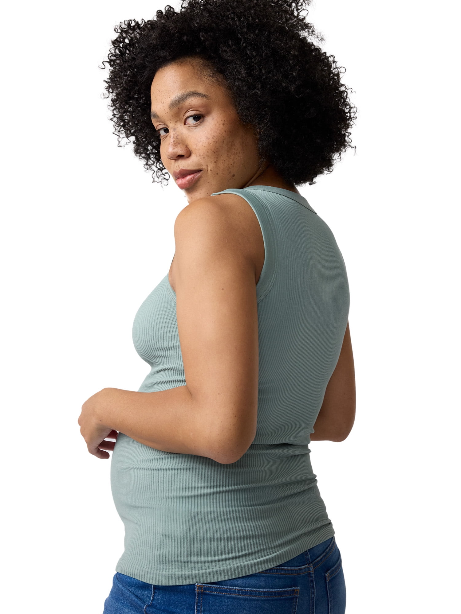 Ingrid & Isabel For Every Belly Women's Maternity Seamless Fitted RibTank, Sizes S-XXL