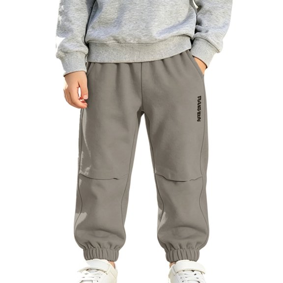 THJRPQJFD Toddler Boys Active Jogger Pants Pull-on Sweat Pants Kids Cotton Cute Baggy Sweatpants Casual Joggers School Jogging Bottoms with Pockets