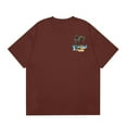 thumbnail image 4 of NAMTYQX Graphic Tees Men Baggy Elasticated Short Sleeve Lightweight Soft Casual Crew Neck Lounge Graphic Plus Size Graphic Tees Wine Size 3XL, 4 of 5