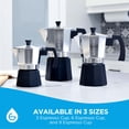 thumbnail image 4 of Cafetera GROSCHE Milano Moka Pot 3 tazas Tuxedo, 4 of 8