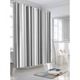 thumbnail image 3 of Shower Curtain Gray Stripes Bathroom Curtains with Hooks, Waterproof Fabric Grey Striped Lines Bath Shower Curtains Set for Bathroom Bathtubs Decor 72x72 Inch, 3 of 8