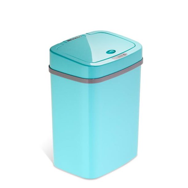 Nine Stars 3.2 Gallon Trash Can, Plastic Touchless Bathroom Trash Can