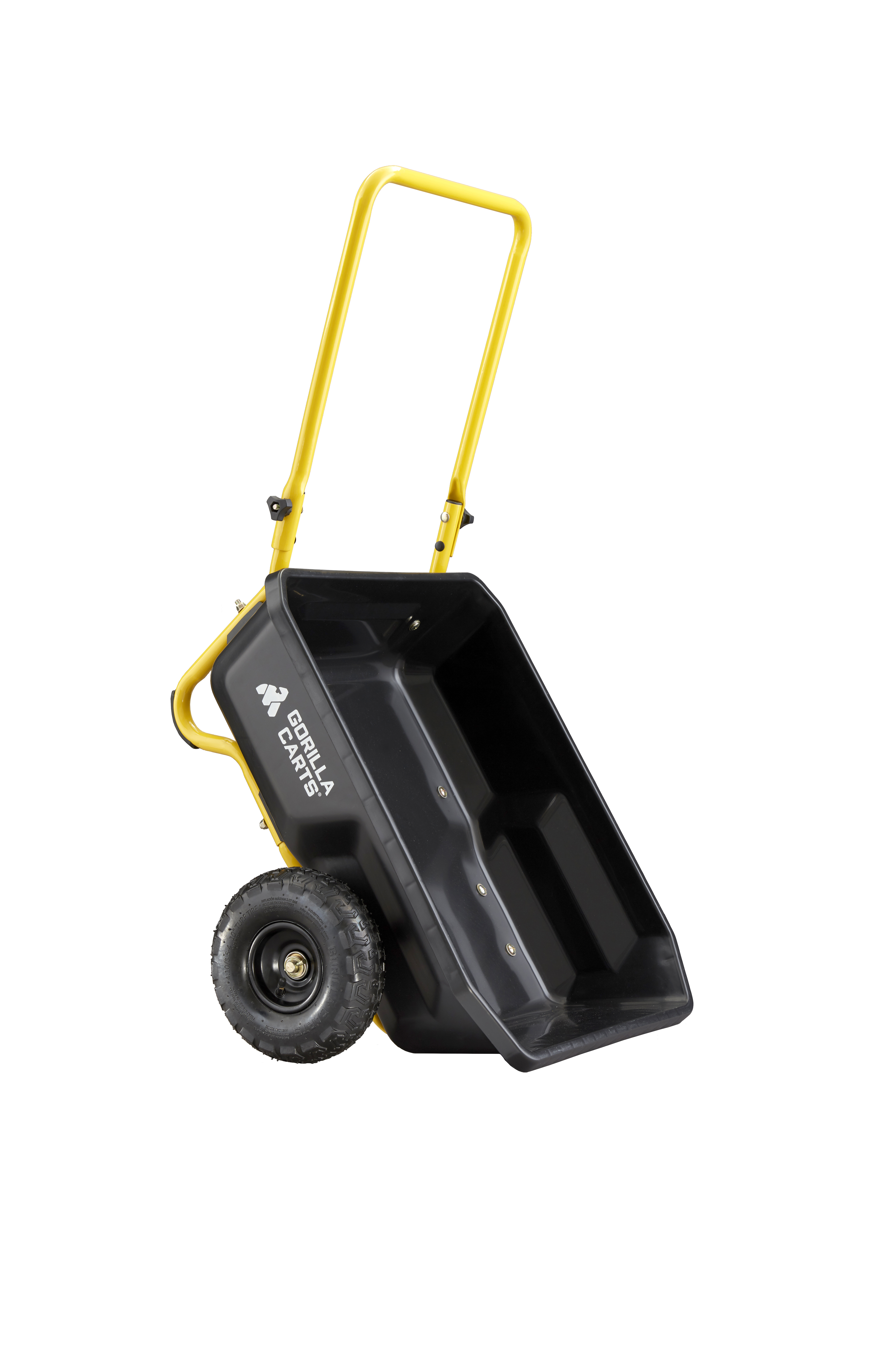 Gorilla Carts GCR-4 4 cu. ft. Poly Yard Cart, 300-Pound Capacity, Black - image 4 of 12