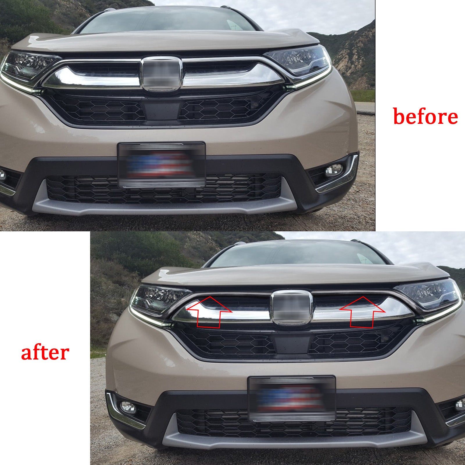 Chrome Front Fog Light Cover Trim Set For Honda CR-V 2010-2011 (Left & Right)