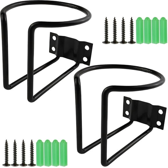 RONYOUNG 2-Pack Stainless Steel Cup Holders – Universal Drink Holder for Boat, Truck, RV, Swing & More (Black Coated, Rust-Proof, Easy Install)