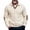 Khaki, variant on Mens Sweater V-Neck Elbow Patch Knit Pullover, Colla Long Sleeve Top with Contrast Trim, Casual Winter Wear