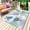 White Blue, variant on Marine Life Outdoor Rug for Patio/Deck/Porch, Non-Slip Large Area Rug 4 x 6 Ft, Summer Coastal Nautical Coral Conch Seashells Indoor Outdoor Rugs Washable Area Rugs, Camping Rug Carpet Runner