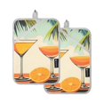 thumbnail image 7 of Yayeee Pot Holders Kitchen Heat Resistant with Pocket 7"x9.8" Cotton Oven Cooking Hot Pads, Mid Century Glasses, 7 of 7