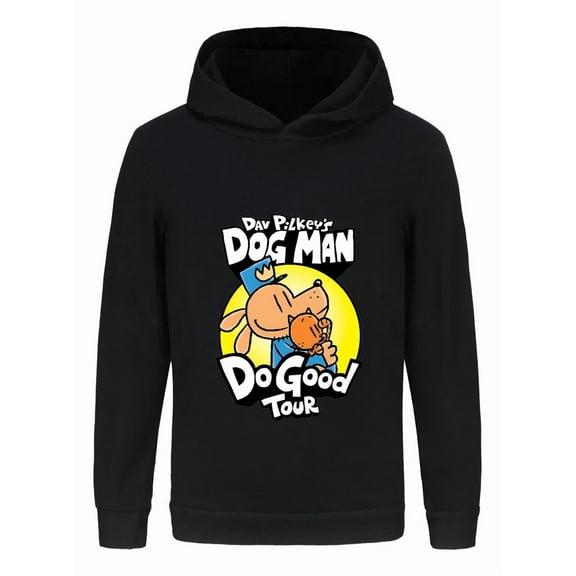 Dog Man Do Good Tour Kids Hoodie – Comic Hero Art Sweatshirt for Boys & Girls