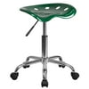 Flash Furniture Taylor Vibrant Green Tractor Seat and Chrome Stool