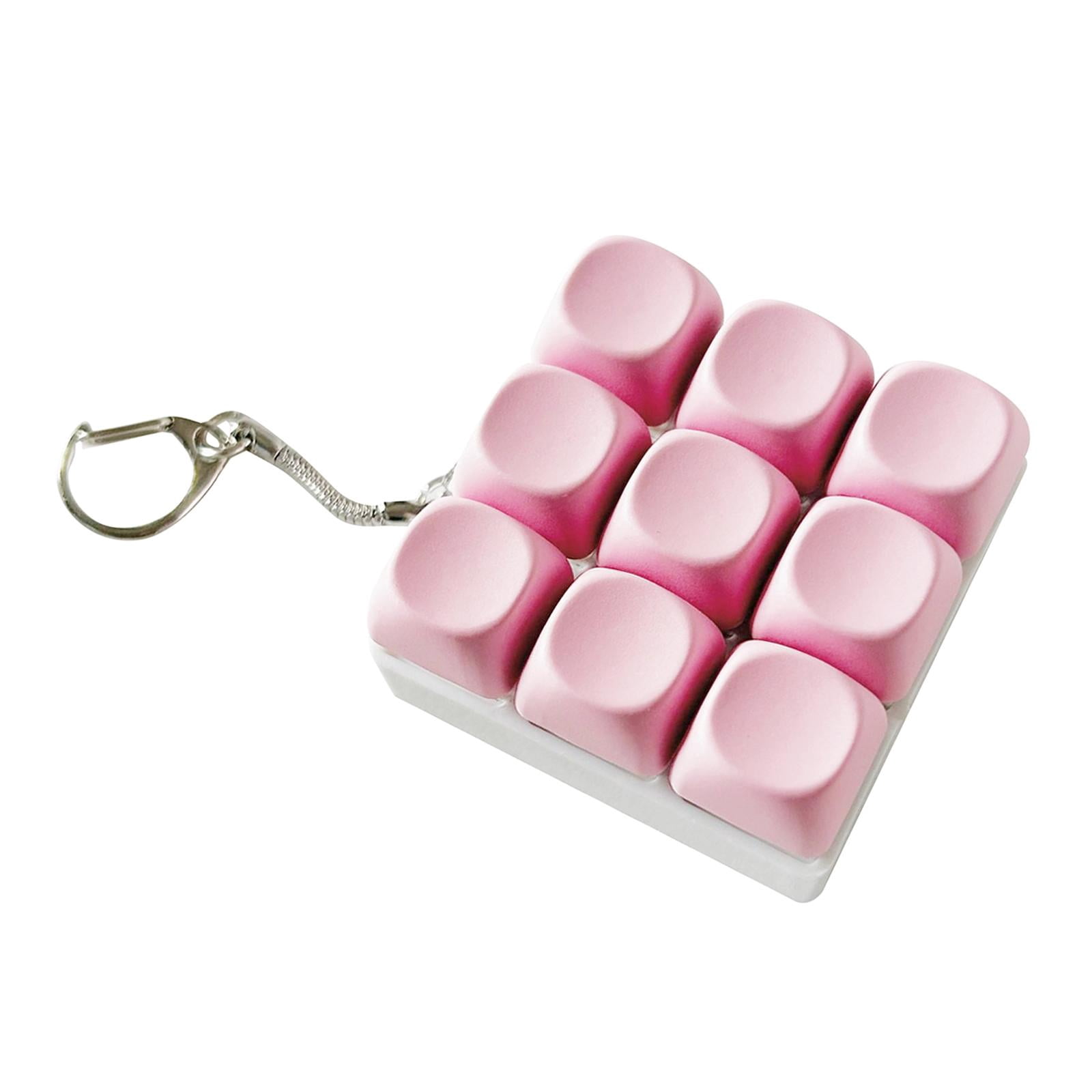 キーフック Zxpjkyu 9 Key Keyboard Fidget Clicker Toy Keychain Accessory