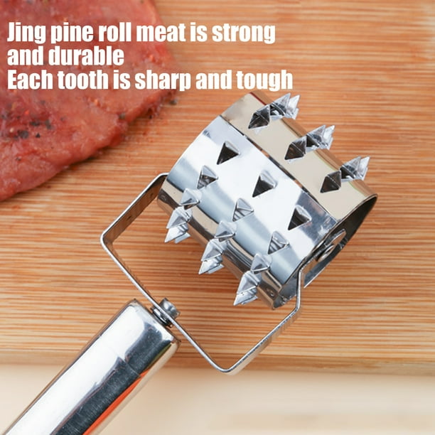 Meat Tenderizer Roller Stainless Steel Rolling Pin with Needle